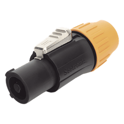 Conector PowerCom Macho / IP65 / 20 A a 250 V CA / Tres Núcleos / Bloqueo Rápido / Carcasa Amarilla