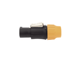Conector PowerCom Macho / IP65 / 20 A a 250 V CA / Tres Núcleos / Bloqueo Rápido / Carcasa Amarilla