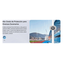 Altavoz SIP IP / 2 Líneas SIP / Potencia 30 W / IP66 Exterior / PoE 802.3af / Montaje en Pared
