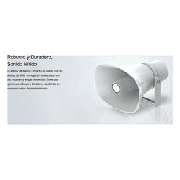 Altavoz SIP IP / 2 Líneas SIP / Potencia 30 W / IP66 Exterior / PoE 802.3af / Montaje en Pared
