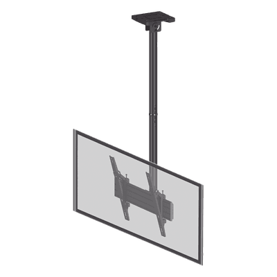 Soporte de Techo para Pantalla / 32" a 75" / VESA 100x100 a 400x400 / Carga Máxima 50 kg (110 lbs) / Inclinación y Rotación