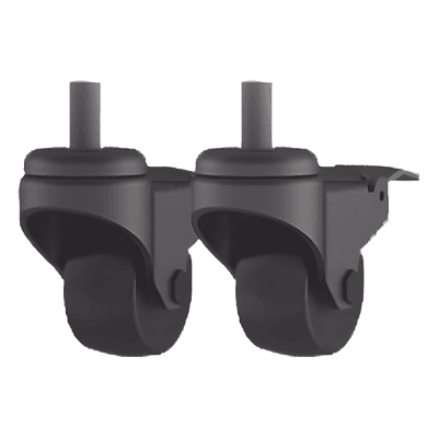 Ruedas de 4 pulgadas / Rosca M12 / Freno de cable / Diámetro 100 mm (3.94') / Ancho 28 mm (1.1')