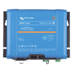 Cargador de Baterías / 12V 30A / IP43/IP22 / Bluetooth / 6 Etapas / 2 Salidas 1+1 / Plomo y Litio / 98.4 ft Uso Marino y Terrestre