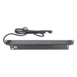 PDU Horizontal / 6 Contactos NEMA 5-15R / 15A / 120Vca / Rack 19" / 1U / Cable 2.5 m (8.2 ft)