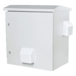 Gabinete de Acero para Exterior / IP55 / IK10 / Ventilador 110 VCA / Montaje Rack 19" / 593 x 609 x 399 mm (23.3 x 24 x 15.7 in)
