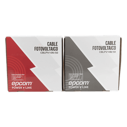 Cable Fotovoltaico / 6 mm² (10 AWG) / 1000/2000 V / 120°C / 50 m (164 ft) / Rojo y Negro / XLPE Resistente a UV