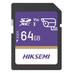 Tarjeta SD / 64 GB / Lectura 100 MB/s / Escritura 90 MB/s / Clase 10 U3 V30 / 3D TLC NAND / -25°C a 85°C (-13°F a 185°F) / Videovigilancia 24/7