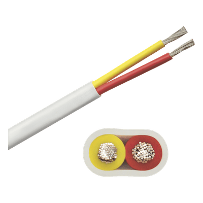 Cable Eléctrico Plano Marino / 2 Conductores / Calibre 12 AWG / 100 pies (30.48 m) / 600 V / Cobre Estañado Clase K