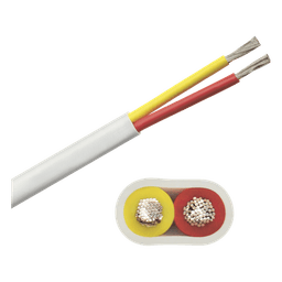 Cable Eléctrico Plano Marino / 2 Conductores / Calibre 12 AWG / 100 pies (30.48 m) / 600 V / Cobre Estañado Clase K