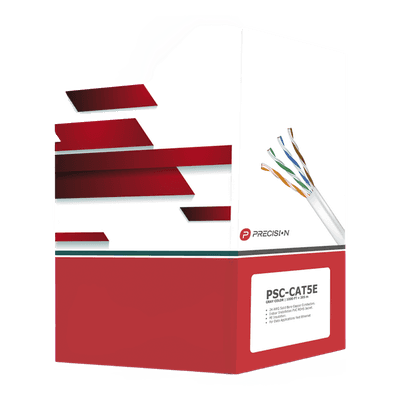 Bobina de Cable UTP / Cat5e / 4 Pares / 305 m (1000 pies) / 24 AWG / 100% Cobre / PVC / Interior