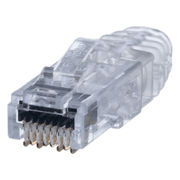 Plug RJ45 Cat6 / 3 Piezas / 23-24 AWG / 50μ Oro / 2500 Ciclos / 100 Piezas
