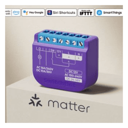 Relevador Inteligente / WiFi+BLE / Salida Contacto Seco / 16A AC / 42x36x16 mm / 138x118x52 pies / Compatible Alexa y Google Home