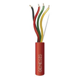 Carrete de 305 Metros (1000 Pies) de Alambre / 4 x 14 AWG / Plenum / Tipo FPLP-CL3P / Resistente al Fuego / Color Rojo / Para Sistemas Contra Incendio o Sistemas de Evacuación