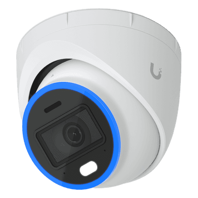 Cámara IP Turret / 4K 8 Megapixel / Ángulo Ultra-Ancho 109.9° / IR 40 m (131.2 ft) / AI Reconocimiento Facial y de Matrículas / LED Visión Nocturna a Color / Audio Bidireccional / IP66 IK08 / PoE+