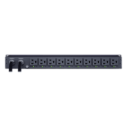 PDU ATS (Fuente Redundante Auto-transferible) Monitoreable, Para Distribución de Energía, 2 Entradas 120 Vca NEMA5-15P, Con 10 Salidas NEMA 5-15R, Horizontal 19in, 1UR 