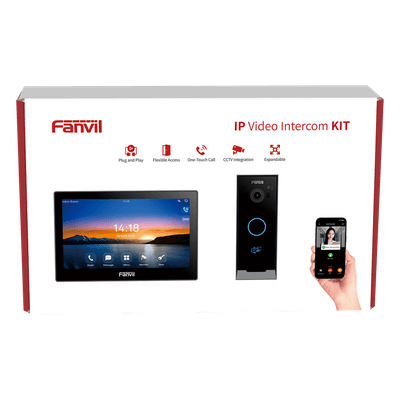 Kit Videoportero IP / Pantalla Táctil 7" HD / Cámara 2 Megapixel / Wi-Fi Dual Band / PoE / 10,000 Tarjetas RFID / ONVIF