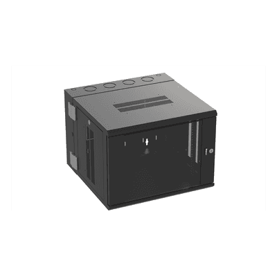 Gabinete de Montaje en Pared / 19in / 9 UR / 635mm (2.08ft) Profundidad / Ventana de Seguridad / Negro