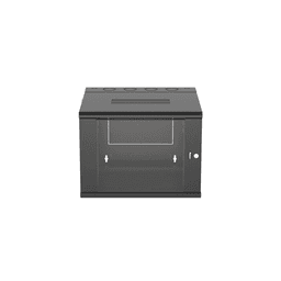 Gabinete de Montaje en Pared / 19in / 9 UR / 635mm (2.08ft) Profundidad / Ventana de Seguridad / Negro