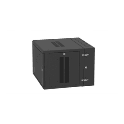 Gabinete de Montaje en Pared / 19in / 9 UR / 635mm (2.08ft) Profundidad / Ventana de Seguridad / Negro