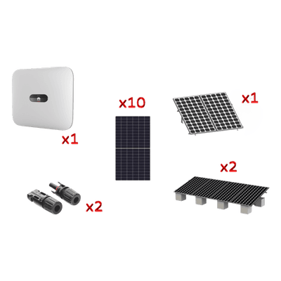 Kit Solar de Interconexión / 6 kW / 220 Vca / 10 Paneles de 645 W / Montaje Incluido