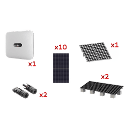 Kit Solar de Interconexión / 6 kW / 220 Vca / 10 Paneles de 645 W / Montaje Incluido