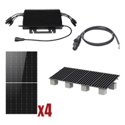 Kit Solar Interconexión / 2kW / 220Vca / 4 Módulos 645W / Microinversores / Montaje Incluido