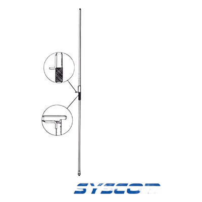 Mástil para Resonadores Hustler Serie RM, Longitud 54" (137 cm) Plegable a 27" Sobre la Base