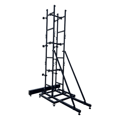 Sistema de Montaje a Piso para Videowall / Módulos 50x50 cm / Altura Máxima 5 m (16.4 ft) / Soporte Inclinado / Expansión Lateral Ilimitada