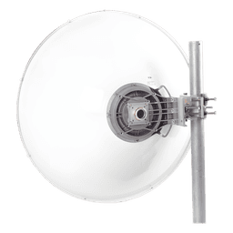 Antena Direccional Parabólica / Dual Polarización MIMO / 4.9 a 6.4 GHz / Ganancia 32.1 dBi / Plato Profundo 3 ft (0.9 m) / Guía de Onda / Soporte Acero Inoxidable