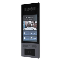Frente de Calle IP / IK10 / IP66 / LCD 8 Pulgadas / Reconocimiento Facial / QR y PIN / 3 Puertas / Bluetooth / NFC / SIP / ONVIF