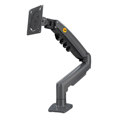 Soporte de Brazo Ajustable para Monitor / Compatible 17" - 30" / Carga hasta 9 kg / Rotación 360° / Inclinación +85° a -30° / Giro 180° / Resorte de Gas / Color Gris