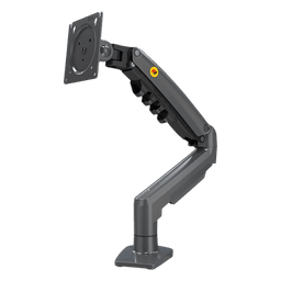 Soporte de Brazo Ajustable para Monitor / Compatible 17" - 30" / Carga hasta 9 kg / Rotación 360° / Inclinación +85° a -30° / Giro 180° / Resorte de Gas / Color Gris