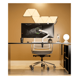 Brazo Ajustable para Monitor / 17" a 30" / Capacidad 9 kg / Rotación 360° / Inclinación +85° a -30° / Giro 180° / Resorte de Gas / Blanco