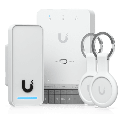 Kit de Inicio UniFi Access G3 / Gestión de Accesos para Puertas / Lectores y Teclados NFC / PoE++ / Certificaciones CE, FCC, IC, UL