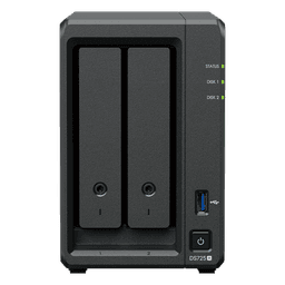 NAS de 2 Bahías / Expansible a 7 Unidades / Puerto 2.5GbE / 2 Ranuras M.2 NVMe / 276 MB/s Lectura / 224 MB/s Escritura / Procesador AMD Ryzen R1600 / 4 GB DDR4 ECC