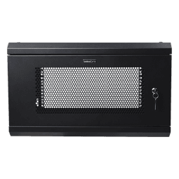 Gabinete de Pared / 6U / 19'' / 455 mm Profundidad / 80 kg Carga / Acero Reforzado / 1.49 ft Alto