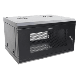 Gabinete de Pared / 6U / 19'' / 455 mm Profundidad / 80 kg Carga / Acero Reforzado / 1.49 ft Alto