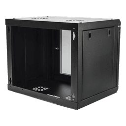 Gabinete de Pared 9U / Cristal Templado / 455 mm Profundidad (1.49 pies) / Acero Reforzado