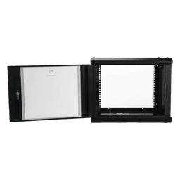 Gabinete de Pared 9U / Cristal Templado / 455 mm Profundidad (1.49 pies) / Acero Reforzado