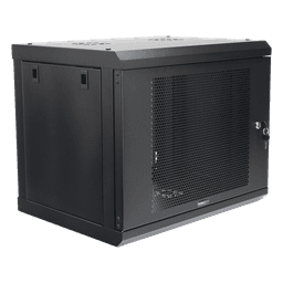 Gabinete de Pared 9U / 19'' / 455 mm (17.9'') Profundidad / Acero Reforzado / Carga 80 kg