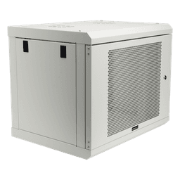 Gabinete de Pared / 9U / Profundidad 455 mm / Puerta Perforada / Carga 80 kg / Acero Reforzado / Color Blanco