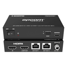 Splitter HDMI / 1x2 / 4K@60Hz a 60 m (197 ft) / 4K@30Hz a 70 m (230 ft) / Extensión Cat6 / Salida Loop / EDID / HDCP 2.2 / PoC