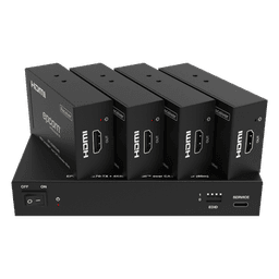 Splitter Extensor HDMI 1x4 / 4K@60Hz / Transmisión 60 m (196.9 ft) / Cable Cat6 / EDID / HDCP 2.2 / Salida Loop
