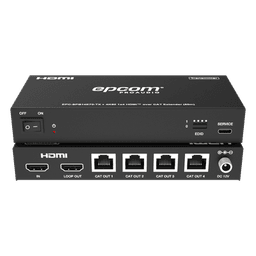 Splitter Extensor HDMI 1x4 / 4K@60Hz / Transmisión 60 m (196.9 ft) / Cable Cat6 / EDID / HDCP 2.2 / Salida Loop
