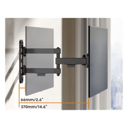 Soporte de Pared Articulado para Pantallas / VESA 75x75 a 200x200 / Hasta 43 Pulgadas / Carga 20 kg (44 lbs) / Movimiento Completo / Perfil 66 mm
