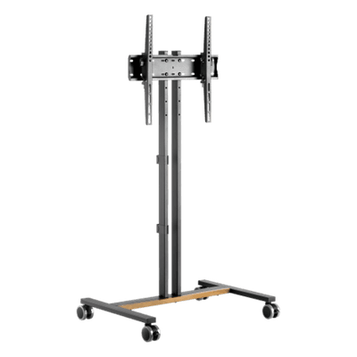Soporte Móvil para TV / Hasta 55 Pulgadas / Carga 35 kg (77 lbs) / VESA 200x200 a 600x400 / Ruedas con Frenos / Altura Ajustable 4 Posiciones