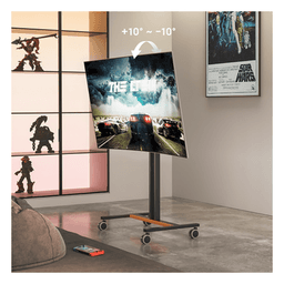 Soporte Móvil para TV / Hasta 55 Pulgadas / Carga 35 kg (77 lbs) / VESA 200x200 a 600x400 / Ruedas con Frenos / Altura Ajustable 4 Posiciones