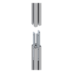 Riel de Aluminio para Videowall / 2380 mm (7.8 ft) / Perfil 40x40 mm / Diseño Modular / Incluye 2 Tapas
