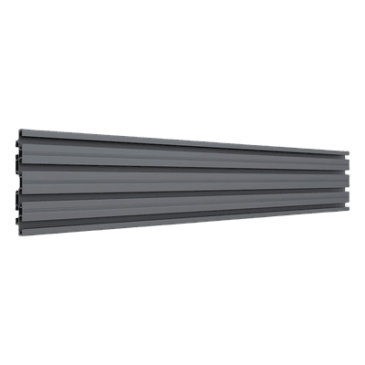Riel de Aluminio para Videowall / Longitud 1750 mm (5.74 ft) / Ancho 120 mm / Espesor 9 mm / Diseño U / Incluye Tapas y Tornillos