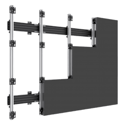 Riel de Aluminio / Longitud 1670 mm (65.7 ft) / Perfil 40 x 40 mm / Diseño Modular / 4 Direcciones de Montaje / Tapas Incluidas